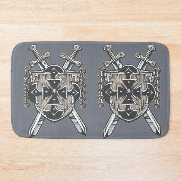 Item preview, Heroic Coat of Arms Shield with Swords – Medieval Heraldic Fantasy Gothic Metal Design designed and sold by JustasVebra.