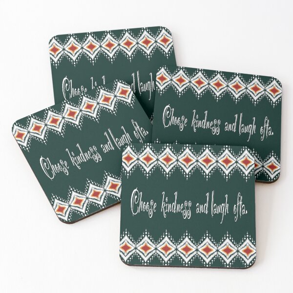 Item preview, Choose Kindness and laugh often: Ethnic ikat pattern art designed and sold by AdesignbyG.
