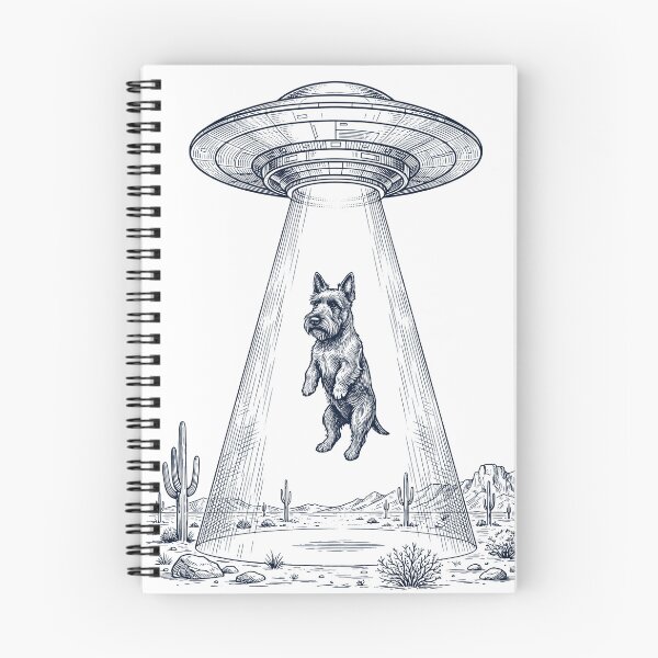 Item preview, Vintage Scottish Terrier UFO Alien Western Dog Mom Dad Lover designed and sold by TerryConnells.