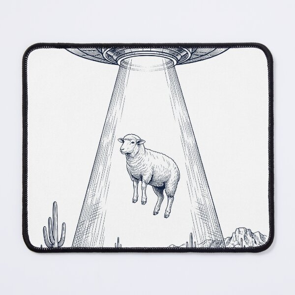 Item preview, Vintage Sheep UFO Alien Western Animal Lover designed and sold by TerryConnells.