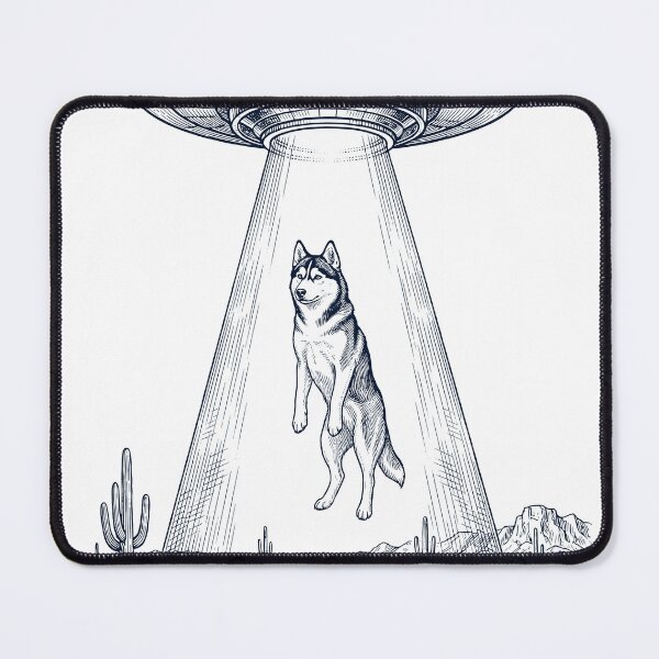 Item preview, Vintage Siberian Husky UFO Alien Western Dog Mom Dad Lover designed and sold by TerryConnells.