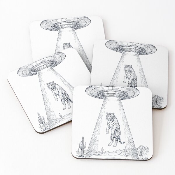 Item preview, Vintage Tiger UFO Alien Western Animal Lover designed and sold by TerryConnells.