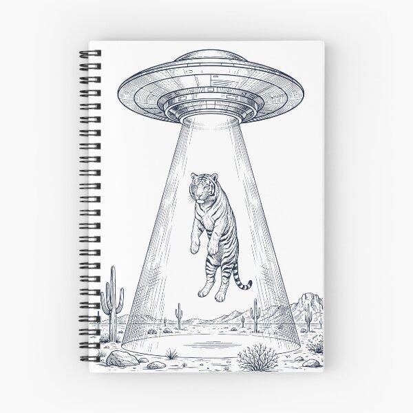 Item preview, Vintage Tiger UFO Alien Western Animal Lover designed and sold by TerryConnells.