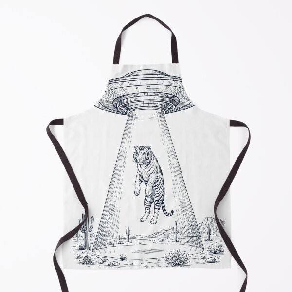 Item preview, Vintage Tiger UFO Alien Western Animal Lover designed and sold by TerryConnells.