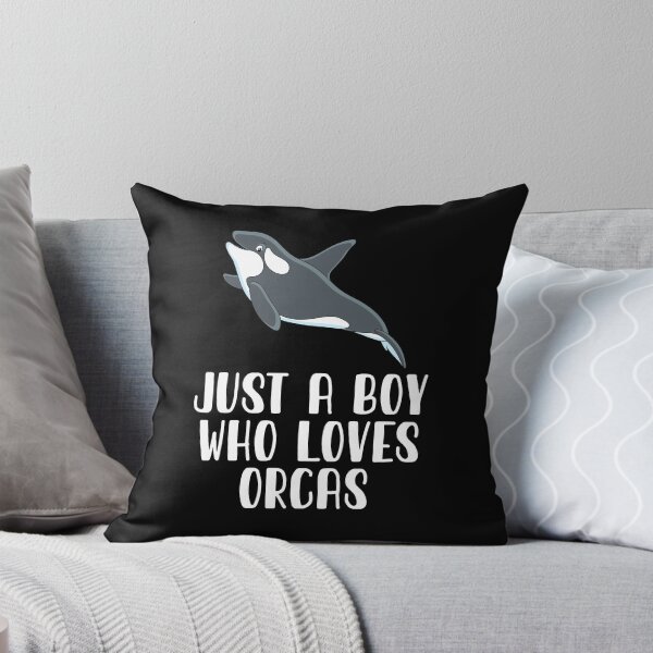 Item preview, Just A Boy Who Loves Orcas  designed and sold by CosmoKitsch.
