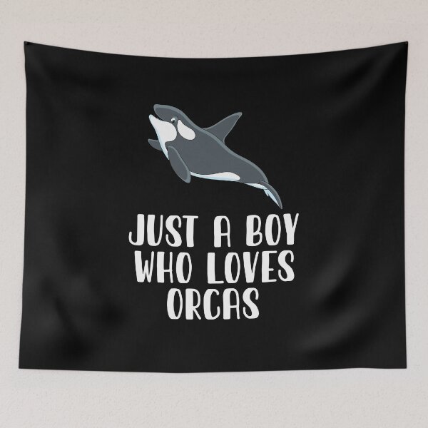 Item preview, Just A Boy Who Loves Orcas  designed and sold by CosmoKitsch.