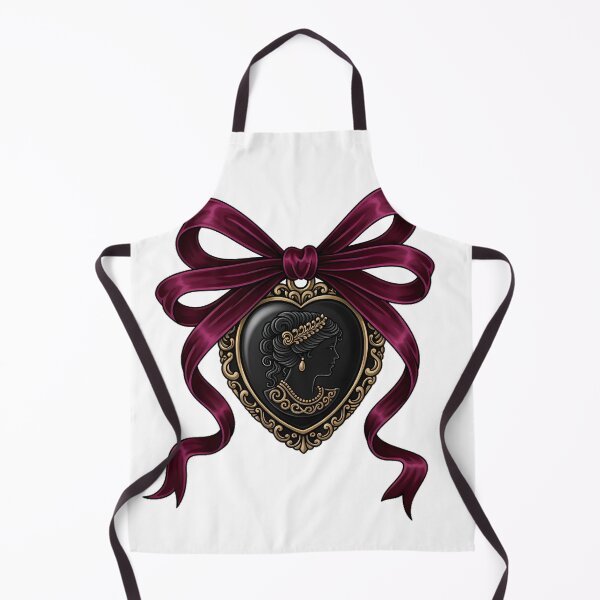 Item preview, Black Ribbon Cameo Heart designed and sold by IllumeInk.