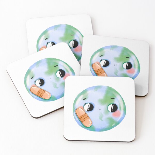 Item preview, Earth with medical patch designed and sold by the-myro.