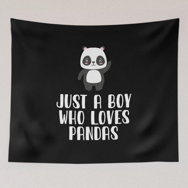 Item preview, Just A Boy Who Loves Pandas  designed and sold by CosmoKitsch.