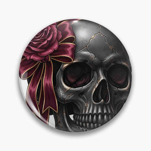 Item preview, Velvet Bow Skull Rose designed and sold by IllumeInk.