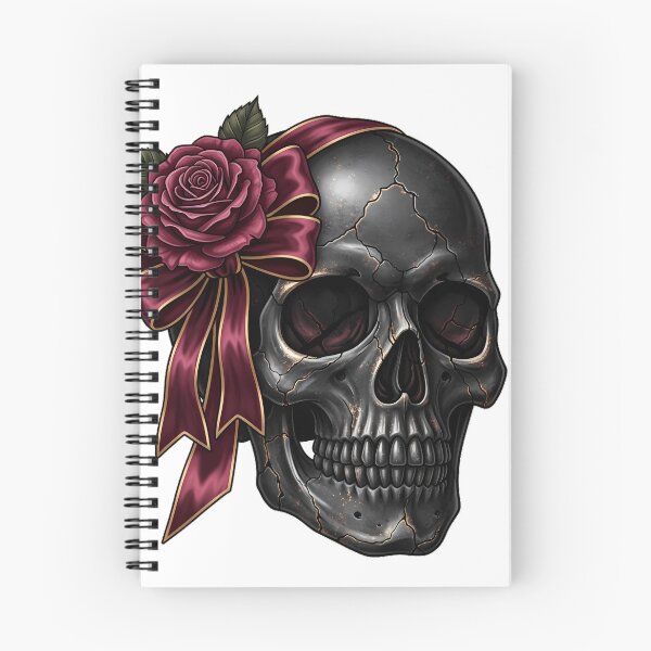 Item preview, Velvet Bow Skull Rose designed and sold by IllumeInk.