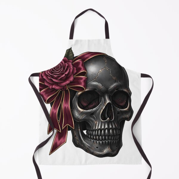 Item preview, Velvet Bow Skull Rose designed and sold by IllumeInk.