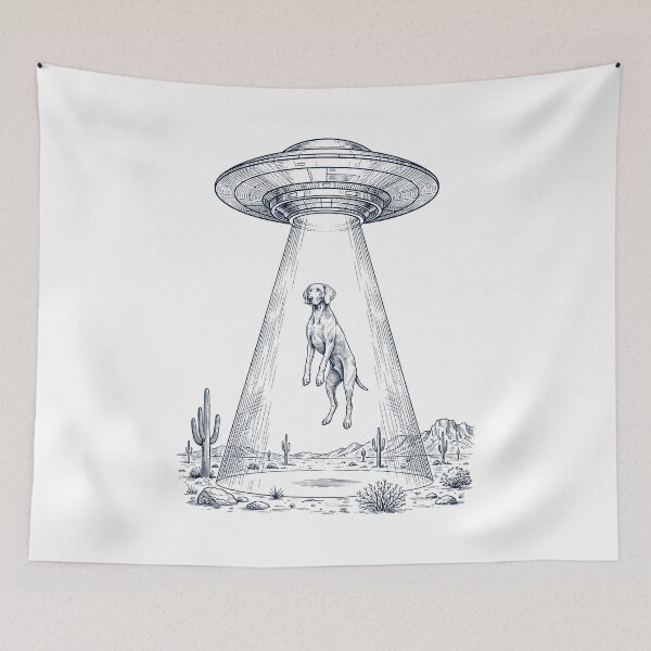 Item preview, Vintage Weimaraner UFO Alien Western Dog Mom Dad Lover designed and sold by TerryConnells.
