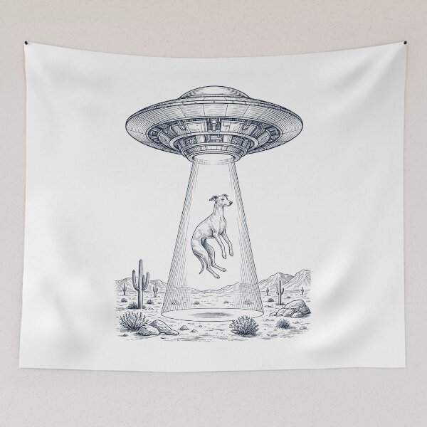 Item preview, Vintage Whippet UFO Alien Western Dog Mom Dad Lover designed and sold by TerryConnells.