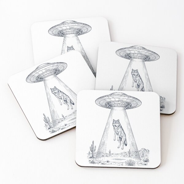 Item preview, Vintage Wolf UFO Alien Western Animal Lover designed and sold by TerryConnells.