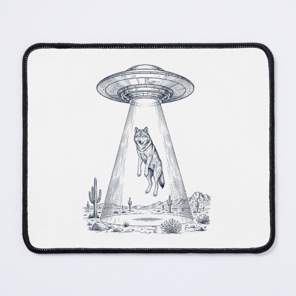 Item preview, Vintage Wolf UFO Alien Western Animal Lover designed and sold by TerryConnells.