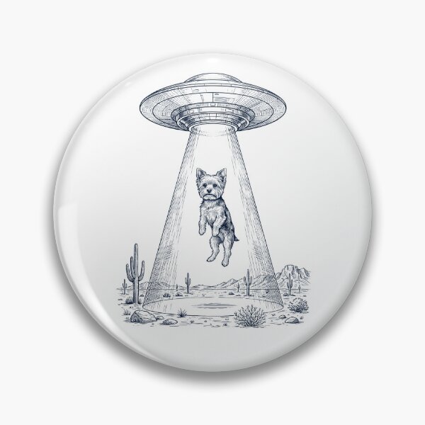 Item preview, Vintage Yorkshire Terrier UFO Alien Western Dog Mom Dad Lover designed and sold by TerryConnells.