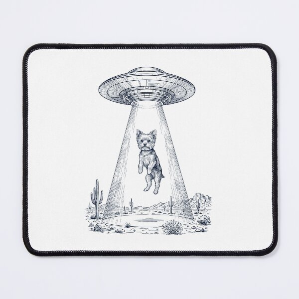Item preview, Vintage Yorkshire Terrier UFO Alien Western Dog Mom Dad Lover designed and sold by TerryConnells.