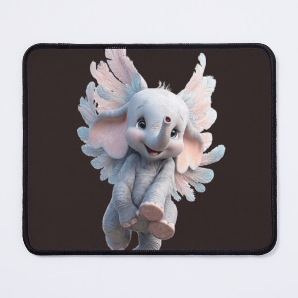 Item preview, Cute Flying Elephant with Wings | Fantasy Baby Elephant Cartoon designed and sold by Nexahubonline.