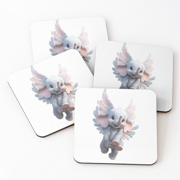 Item preview, Cute Flying Elephant with Wings | Fantasy Baby Elephant Cartoon designed and sold by Nexahubonline.