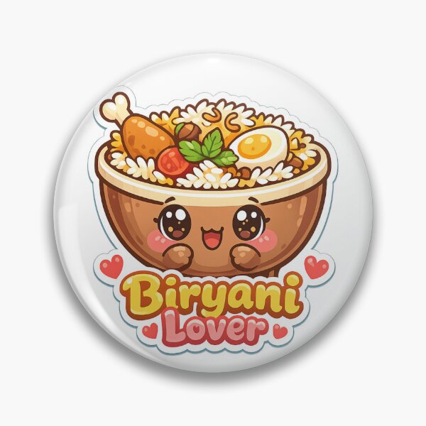 Item preview, Cute Kawaii Biryani Lover– Indian Food Cartoon Design for Foodies designed and sold by Globalcitytees.