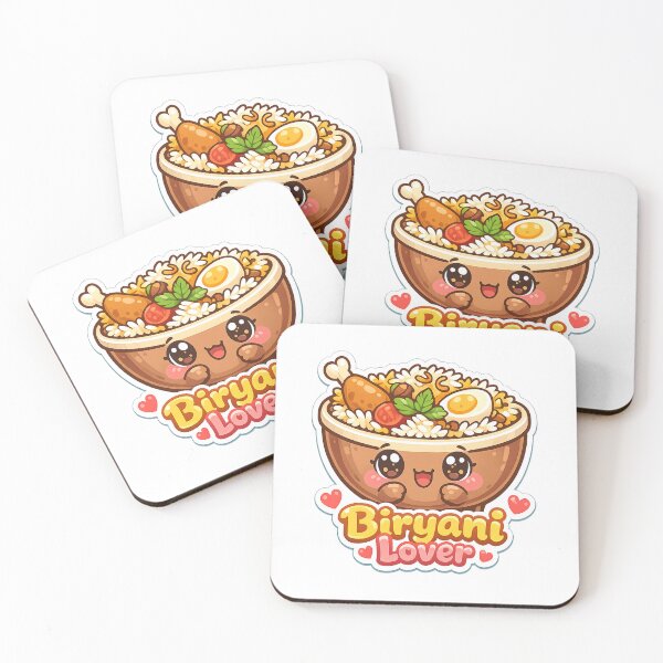 Item preview, Cute Kawaii Biryani Lover– Indian Food Cartoon Design for Foodies designed and sold by Globalcitytees.
