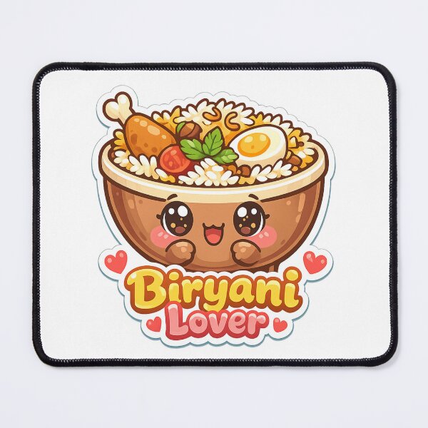 Item preview, Cute Kawaii Biryani Lover– Indian Food Cartoon Design for Foodies designed and sold by Globalcitytees.