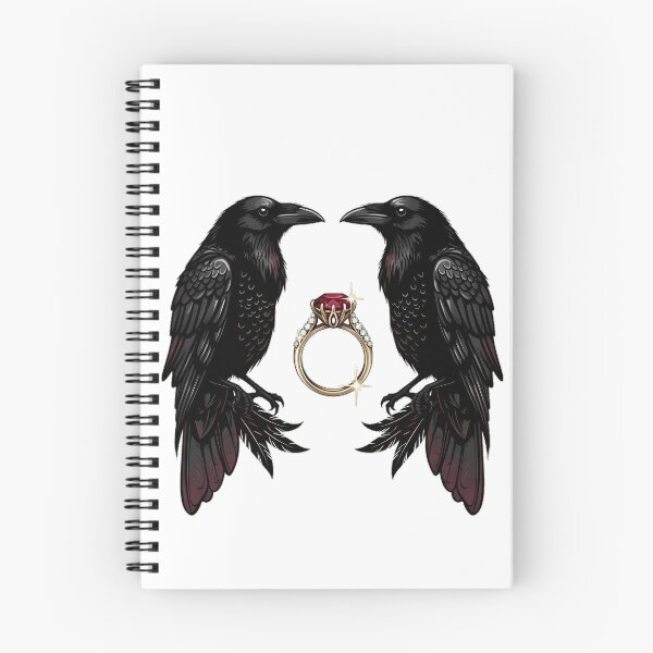 Item preview, Twin Ravens Ruby Ring designed and sold by IllumeInk.