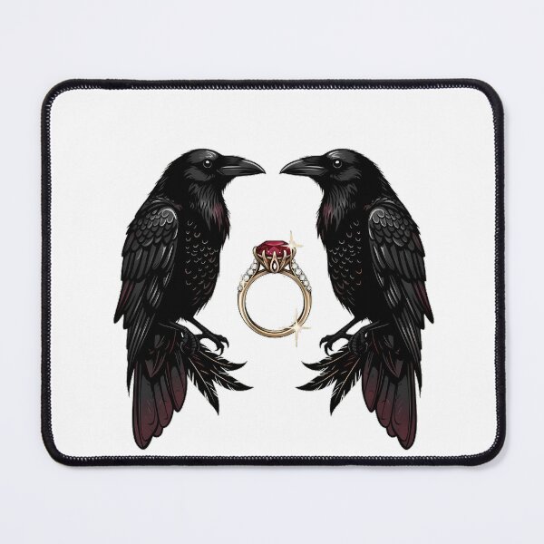Item preview, Twin Ravens Ruby Ring designed and sold by IllumeInk.