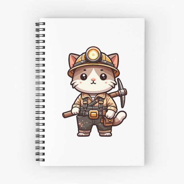 Item preview, Cute Miner Cat Hard Work Gift for Workers designed and sold by CyfroweMysli.