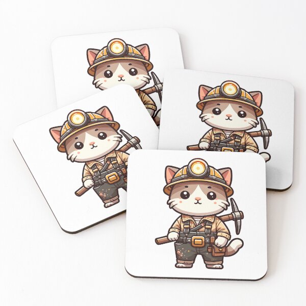 Item preview, Cute Miner Cat Hard Work Gift for Workers designed and sold by CyfroweMysli.