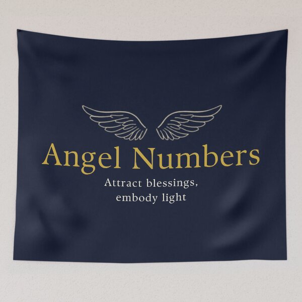 Item preview, Angel Numbers – Attract Blessings, Embody Light Spiritual Typography Design designed and sold by CosmicQuietLab.