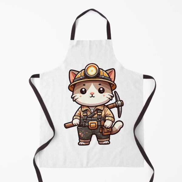 Item preview, Cute Miner Cat Hard Work Gift for Workers designed and sold by CyfroweMysli.