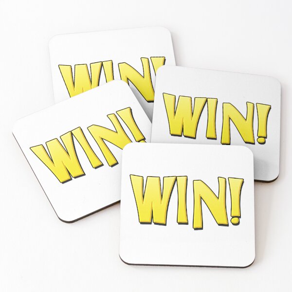 Item preview, WIN! Gaming Typography Yellow Cartoon Victory Gamer Motivation Video Game designed and sold by CLC54.