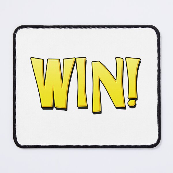 Item preview, WIN! Gaming Typography Yellow Cartoon Victory Gamer Motivation Video Game designed and sold by CLC54.