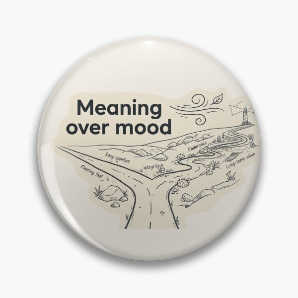 Item preview, Meaning Over Mood - Intentional Living Illustration designed and sold by UkrainianSpain.