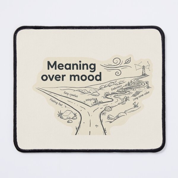 Item preview, Meaning Over Mood - Intentional Living Illustration designed and sold by UkrainianSpain.