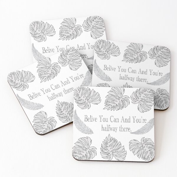 Item preview, Believe you can : Monstera leaf inspirational art. designed and sold by AdesignbyG.