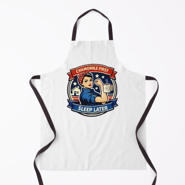 Item preview, Chamomile First, Sleep Later retro Rosie the Riveter Inspired Design designed and sold by MuggyandMo.