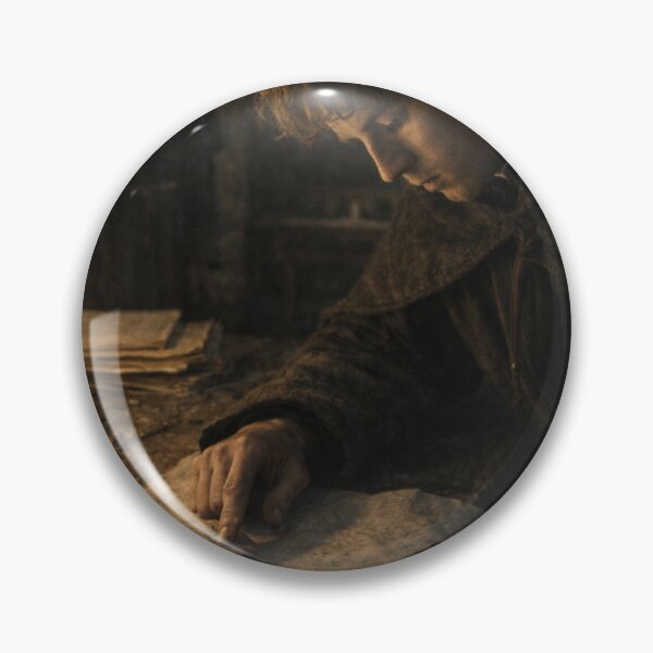 Item preview, Early Medieval Monastery Relic Print | Historical Fantasy Scriptorium Wall Art | Dark Anglo-Saxon Rune Study Scene designed and sold by Element Horizon Studio.