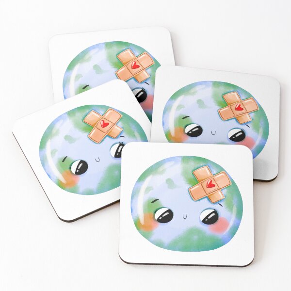 Item preview, Cute Earth with bandage designed and sold by the-myro.