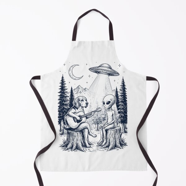 Item preview, Vintage Beagle Playing Guitar With Alien And UFO Dog Lover designed and sold by DoodleTortle.