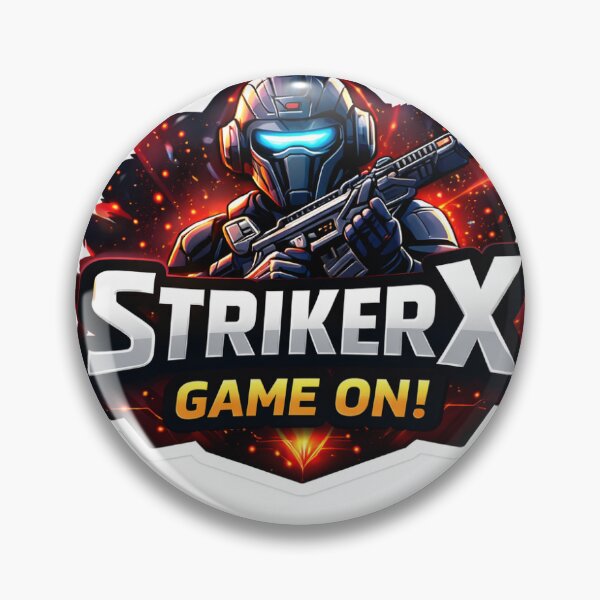 Item preview, StrikerX Game On Gaming Sticker Futuristic Soldier Gamer Logo Esports Design designed and sold by VibeStickerCoX.