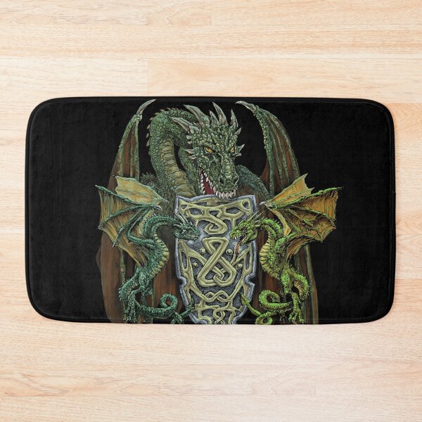 Item preview, Heraldic Dragon Shield – Three Dragons Medieval Fantasy Gothic Metal Design designed and sold by JustasVebra.