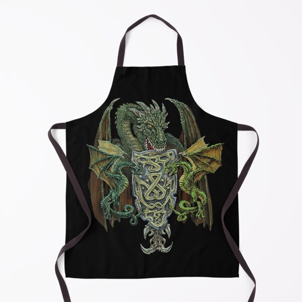 Item preview, Heraldic Dragon Shield – Three Dragons Medieval Fantasy Gothic Metal Design designed and sold by JustasVebra.