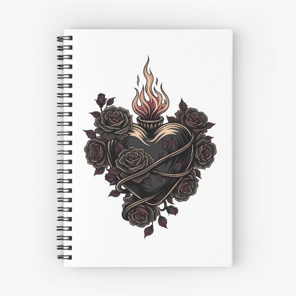 Item preview, Sacred Heart Black Roses designed and sold by IllumeInk.