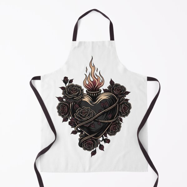 Item preview, Sacred Heart Black Roses designed and sold by IllumeInk.
