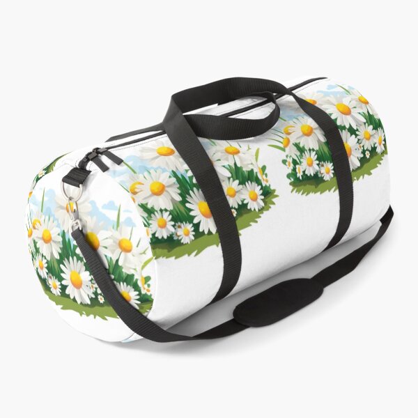 Item preview, White Daisy Field with Yellow Centers and Blue Sky - Cheerful Spring Floral Art Print designed and sold by DesignArtist.ia.