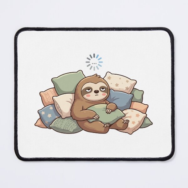 Item preview, Buffering Brain Loading Funny Lazy Sloth designed and sold by Petzzz.