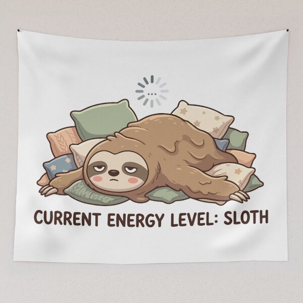 Item preview, Current Energy Level Sloth Exhausted Mood designed and sold by Petzzz.